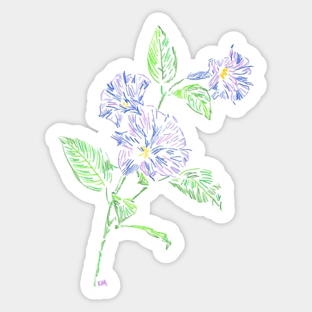 2022 02 flowers color 02 Sticker by Katherine Montalto